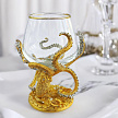 Коньячный бокал "Осьминог". Позолота