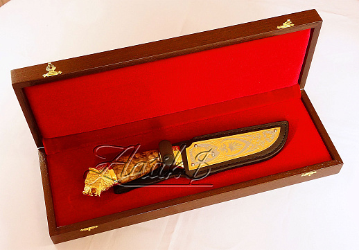 Нож с головой собаки №5. Златоуст купить с доставкой Нож с головой собаки №5. Златоуст